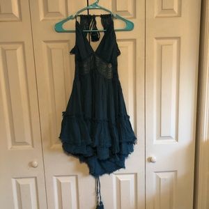 Free People mini dress with lace detailing